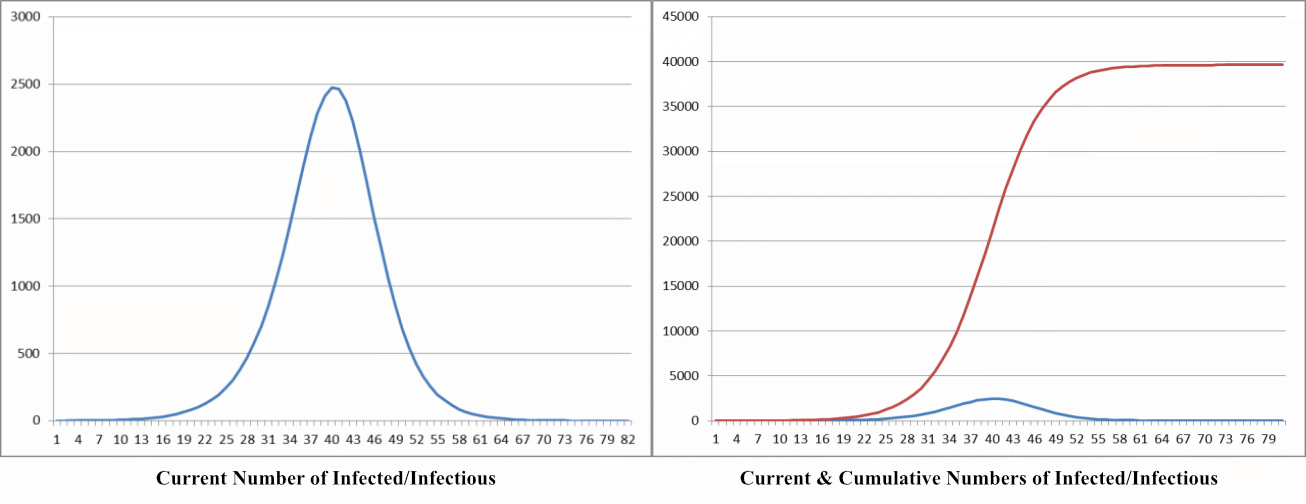 Figure 4. Simulation of the Number of Infected People