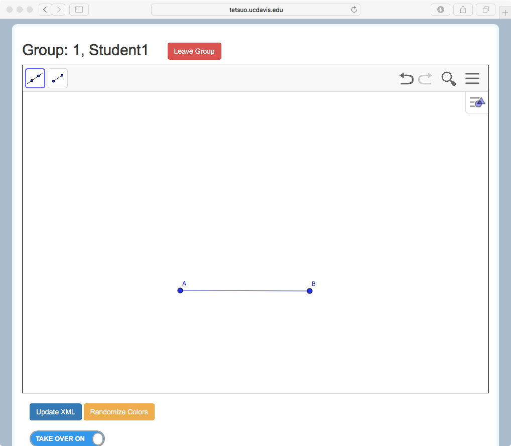 Construction task view with point and line tools.