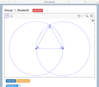 Construction task view with angle and circle tools.